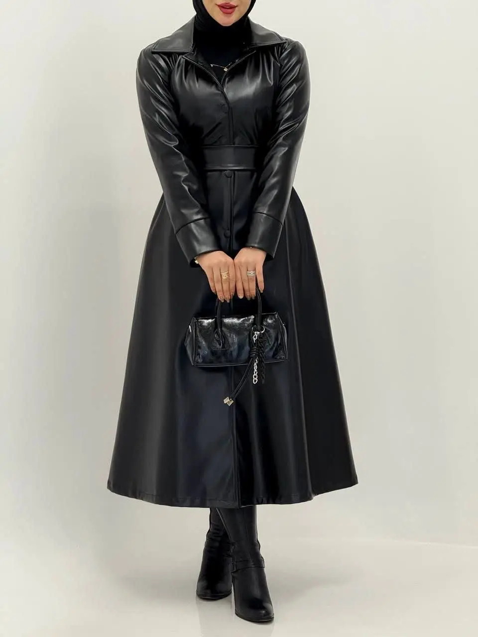 3692-پالتو چرم ژاکلین